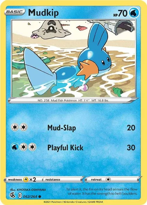 Mudkip #062/264 Reverse Holofoil Pokémon card from Fusion Strike