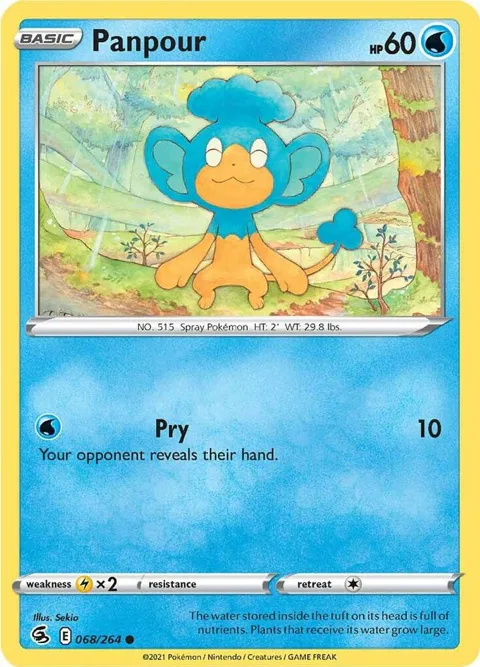 Panpour #068/264 Pokémon card from Fusion Strike