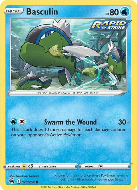 Basculin #070/264 Reverse Holofoil Pokémon card from Fusion Strike