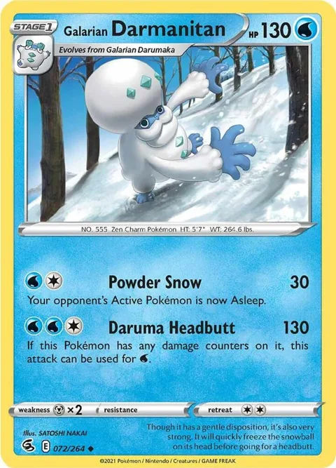 Galarian Darmanitan #072/264 Pokémon card from Fusion Strike