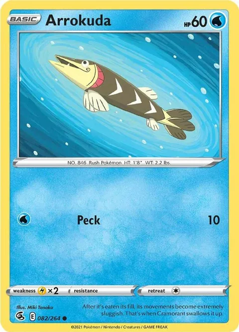 Arrokuda #082/264 Pokémon card from Fusion Strike