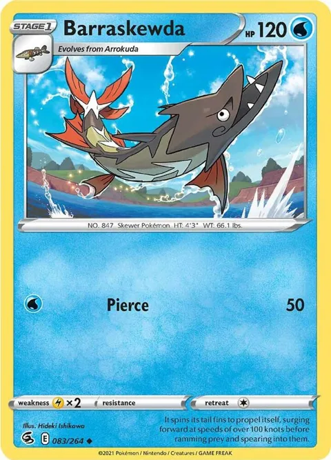 Barraskewda #083/264 Pokémon card from Fusion Strike