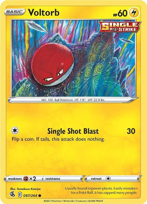 Voltorb #087/264 Pokémon card from Fusion Strike
