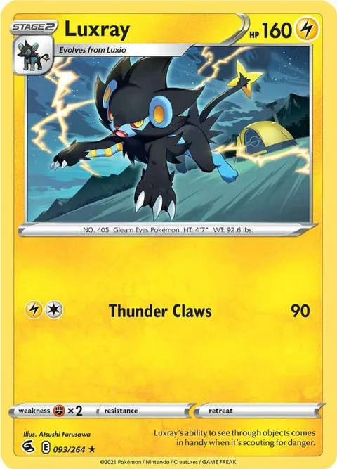 Luxray #093/264 Pokémon card from Fusion Strike