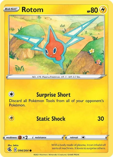 Rotom #094/264 Pokémon card from Fusion Strike