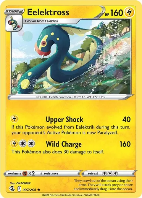 Eelektross #097/264 Reverse Holofoil Pokémon card from Fusion Strike