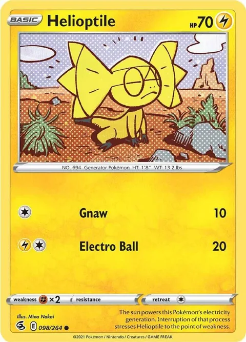 Helioptile #098/264 Pokémon card from Fusion Strike
