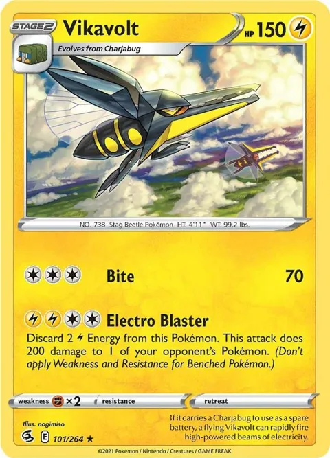 Vikavolt #101/264 Pokémon card from Fusion Strike
