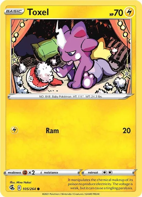 Toxel 105 #105/264 Reverse Holofoil Pokémon card from Fusion Strike