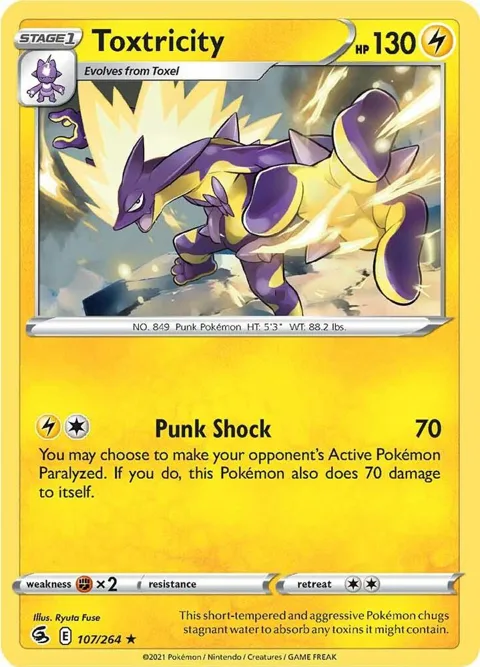 Toxtricity 107 #107/264 Reverse Holofoil Pokémon card from Fusion Strike