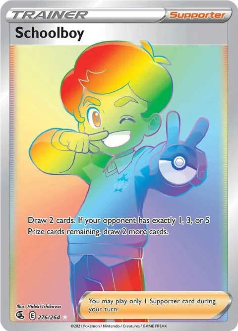 Schoolboy Secret Rare #276/264 Holofoil Pokémon card from Fusion Strike
