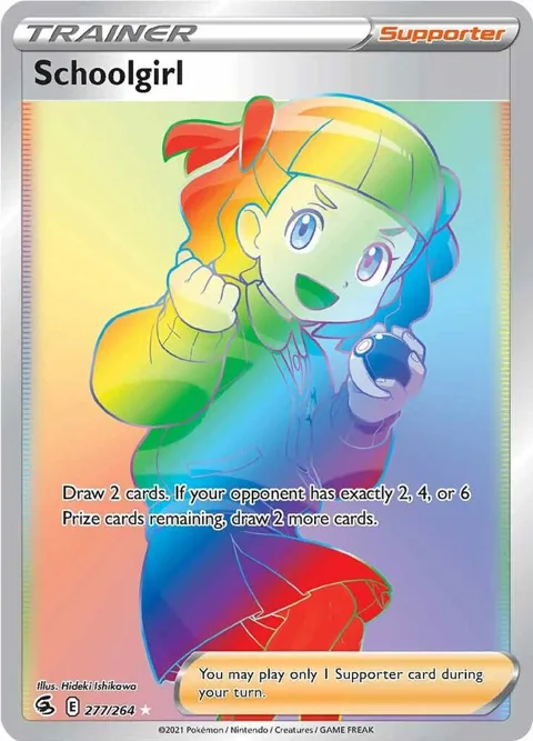 Schoolgirl Secret Rare #277/264 Holofoil Pokémon card from Fusion Strike