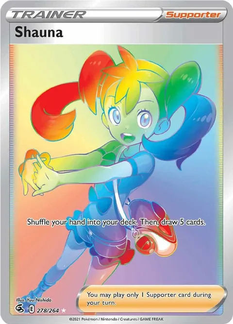 Shauna Secret Rare #278/264 Holofoil Pokémon card from Fusion Strike