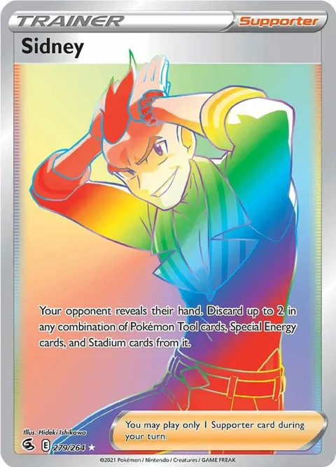 Sidney Secret Rare #279/264 Holofoil Pokémon card from Fusion Strike