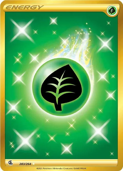 Grass Energy Secret Rare #283/264 Holofoil Pokémon card from Fusion Strike