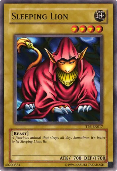 Sleeping Lion TP6-EN017 Yu-Gi-Oh card from Tournament Pack 6