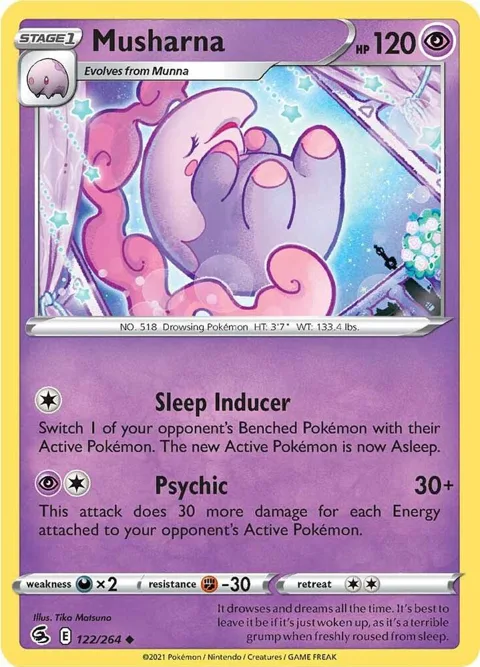 Musharna #122/264 Pokémon card from Fusion Strike