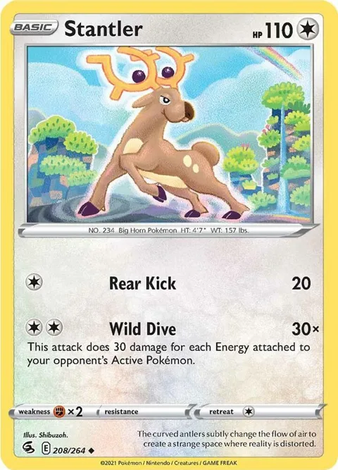 Stantler #208/264 Pokémon card from Fusion Strike