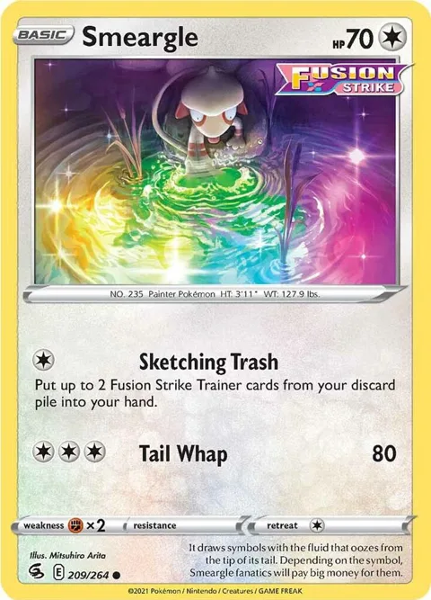 Smeargle #209/264 Pokémon card from Fusion Strike