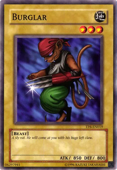 Burglar TP6-EN019 Yu-Gi-Oh card from Tournament Pack 6