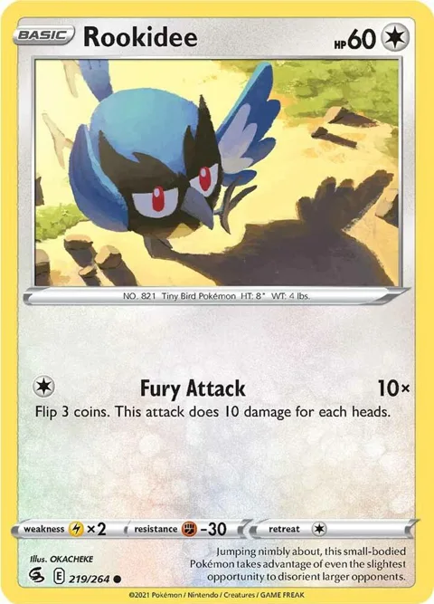 Rookidee #219/264 Reverse Holofoil Pokémon card from Fusion Strike