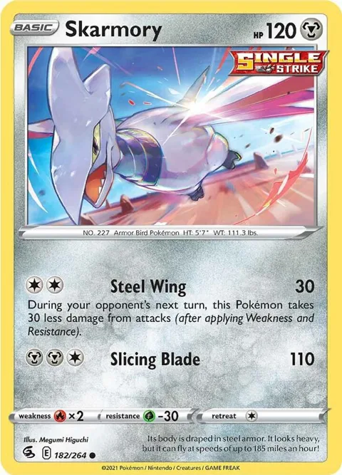 Skarmory #182/264 Pokémon card from Fusion Strike
