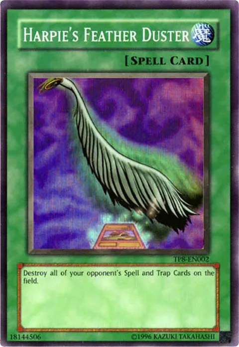 Harpie's Feather Duster TP8-EN002 Yu-Gi-Oh card from Tournament Pack 8