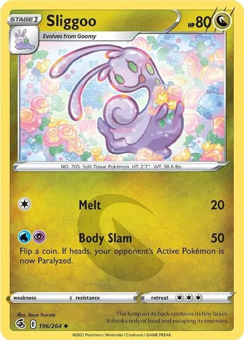 Sliggoo #196/264 Reverse Holofoil Pokémon card from Fusion Strike