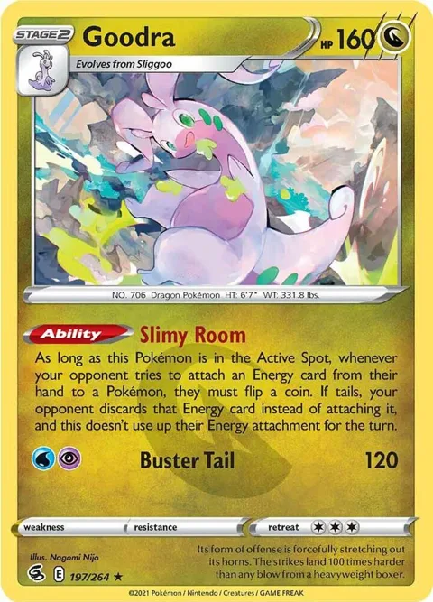 Goodra #197/264 Reverse Holofoil Pokémon card from Fusion Strike