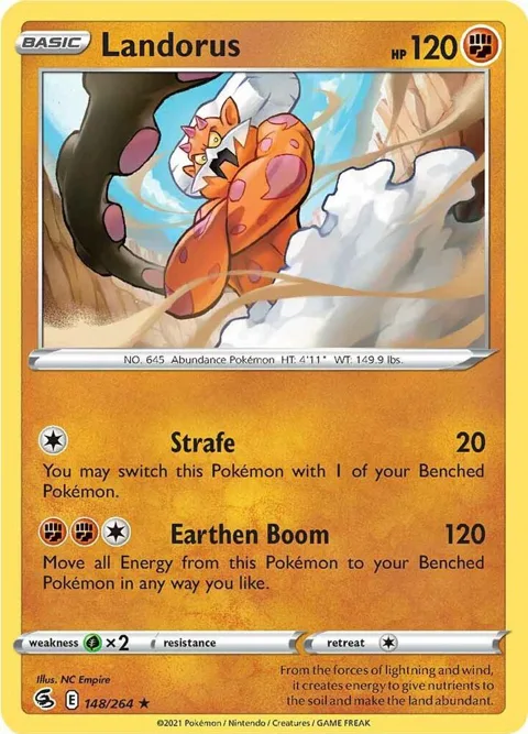Landorus #148/264 Holofoil Pokémon card from Fusion Strike