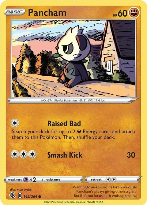 Pancham #149/264 Pokémon card from Fusion Strike