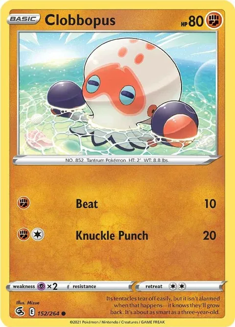 Clobbopus #152/264 Pokémon card from Fusion Strike