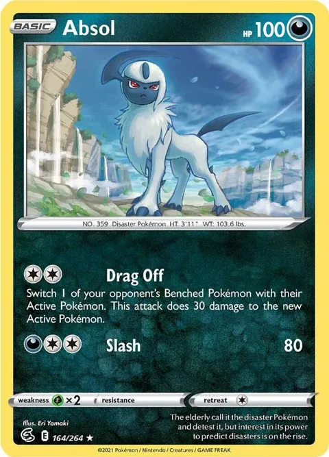 Absol #164/264 Reverse Holofoil Pokémon card from Fusion Strike
