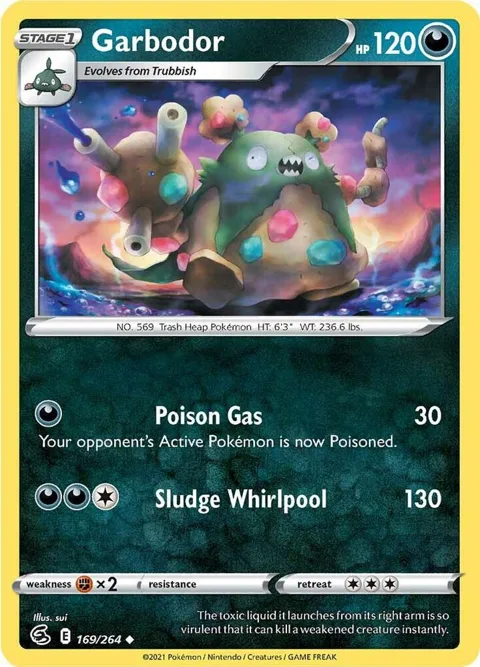 Garbodor #169/264 Reverse Holofoil Pokémon card from Fusion Strike