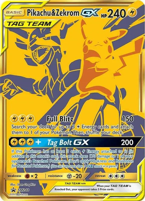Pikachu & Zekrom GX #SM248 Holofoil Pokémon card from SM Promos