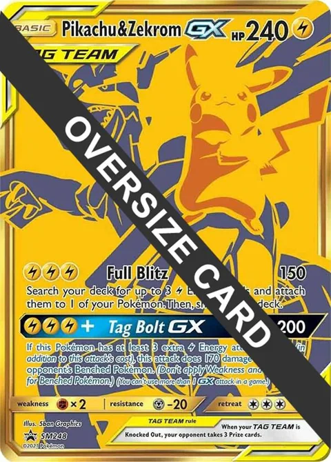 Pikachu & Zekrom GX #SM248 Holofoil Pokémon card from Jumbo Cards