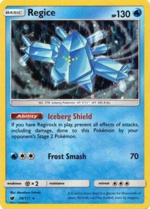 Regice - 28/111 Cosmos Holo #28/111 Holofoil Pokémon card from SM Promos