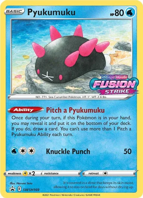 Pyukumuku - SWSH169 Prerelease #SWSH169 Holofoil Pokémon card from Sword & Shield Promo Cards