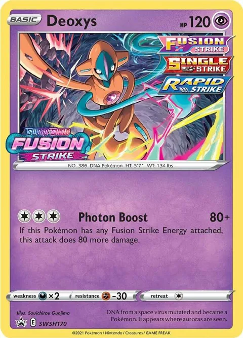 Deoxys - SWSH170 Prerelease #SWSH170 Holofoil Pokémon card from Sword & Shield Promo Cards
