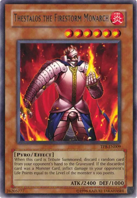 Thestalos the Firestorm Monarch TP8-EN009 Yu-Gi-Oh card from Tournament Pack 8