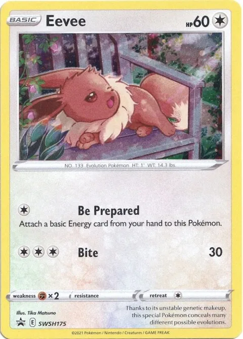 Eevee #SWSH175 Holofoil Pokémon card from Sword & Shield Promo Cards