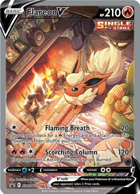 Flareon V #SWSH179 Holofoil Pokémon card from Sword & Shield Promo Cards