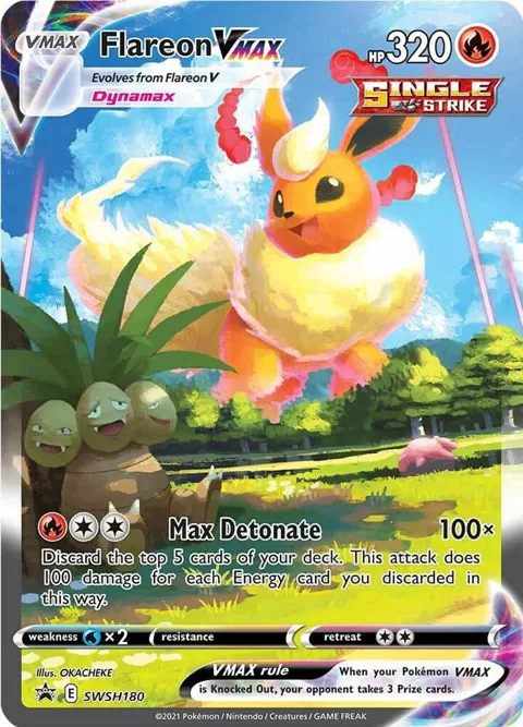 Flareon VMAX #SWSH180 Holofoil Pokémon card from Sword & Shield Promo Cards