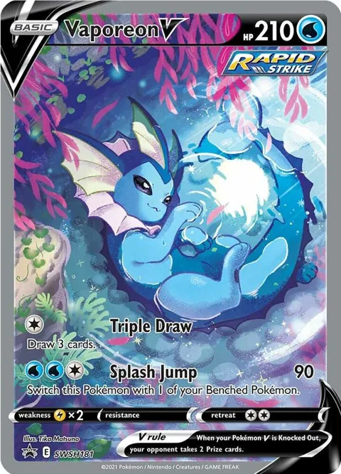 Vaporeon V #SWSH181 Holofoil Pokémon card from Sword & Shield Promo Cards