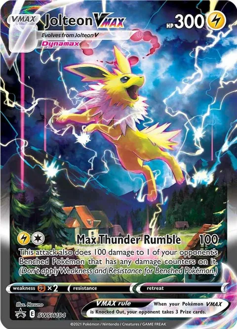 Jolteon VMAX #SWSH184 Holofoil Pokémon card from Sword & Shield Promo Cards