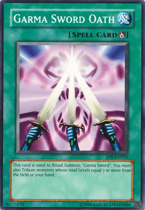 Garma Sword Oath TP8-EN010 Yu-Gi-Oh card from Tournament Pack 8