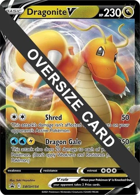 Dragonite V #SWSH154 Holofoil Pokémon card from Jumbo Cards