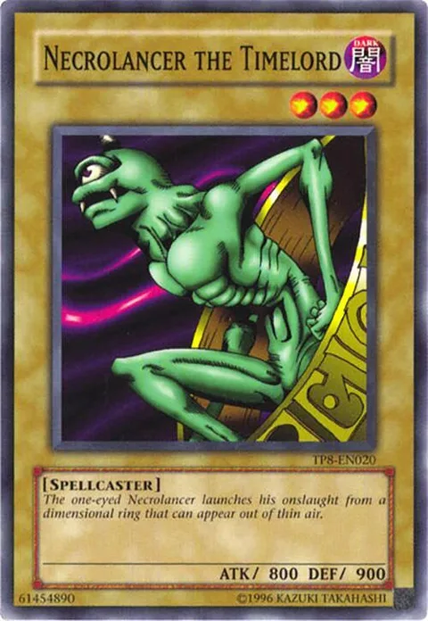 Necrolancer the Timelord TP8-EN020 Yu-Gi-Oh card from Tournament Pack 8