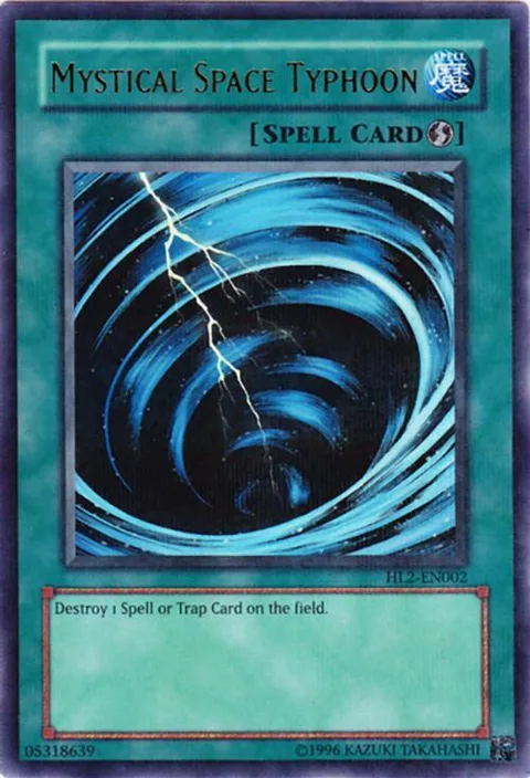 Mystical Space Typhoon HL2-EN002 Yu-Gi-Oh card from Hobby League 2