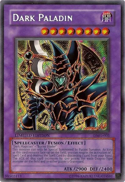 Dark Paladin DMG-001 Yu-Gi-Oh card from Duel Master's Guide